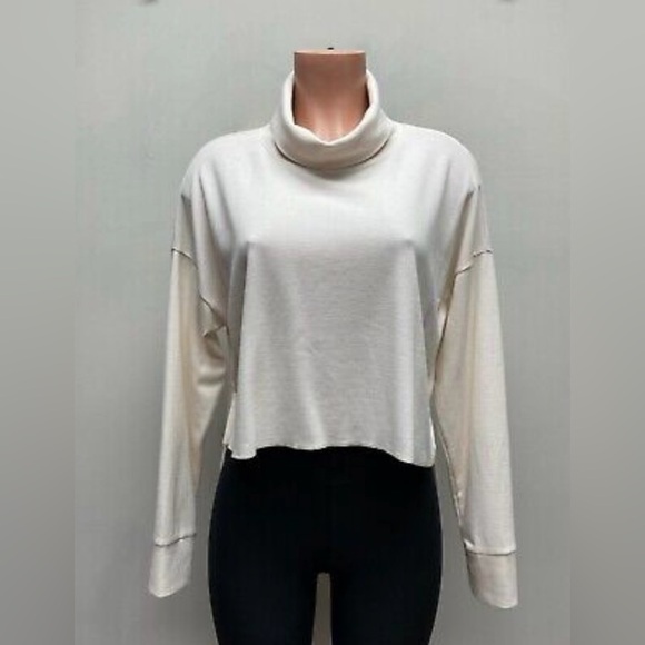 AMERICAN EAGLE OUTFITTERS waffle knit turtleneck long sleeve oversize top size S - Picture 1 of 16